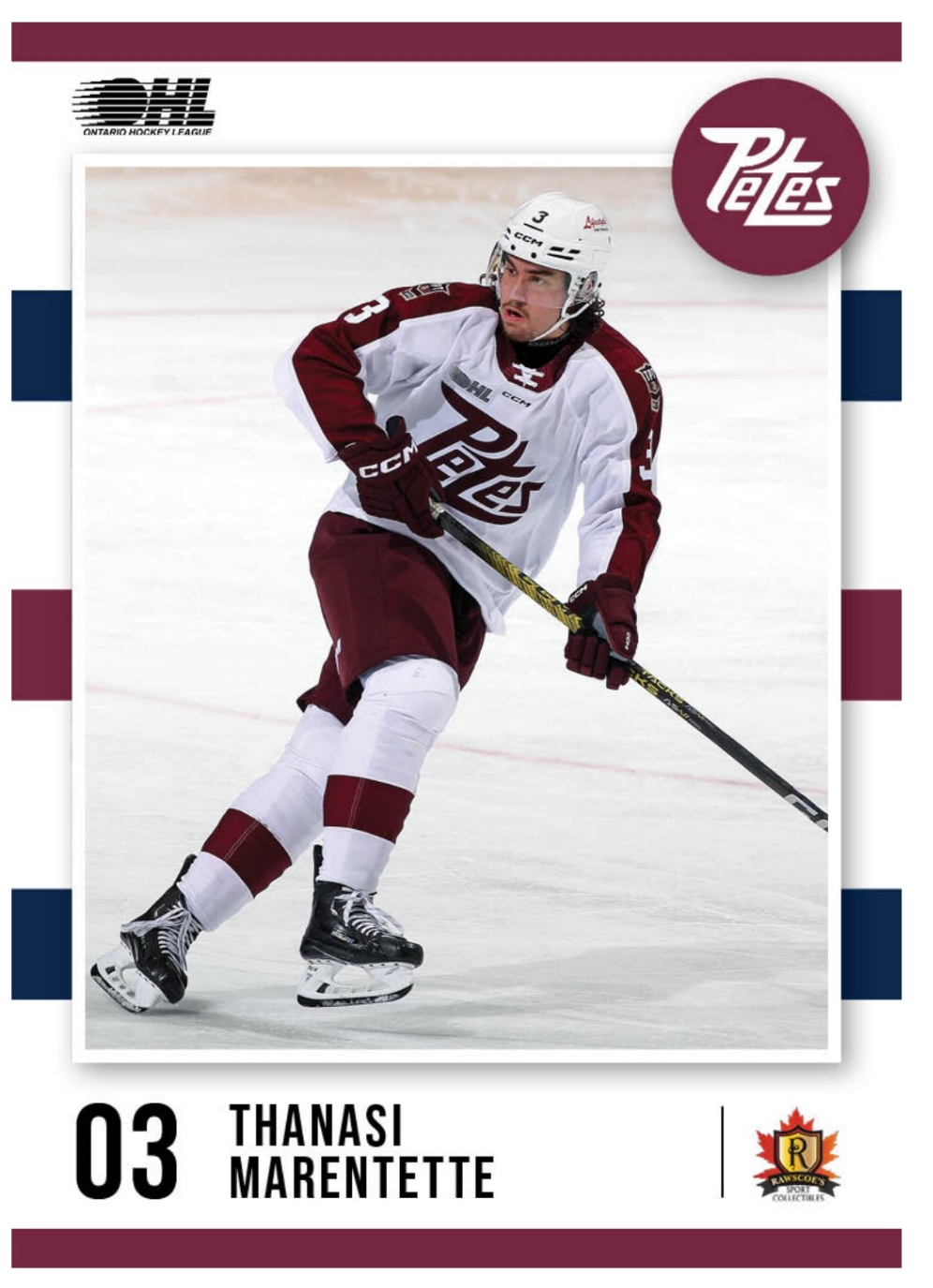 2024-25 Peterborough Petes Thanasi Marentette card