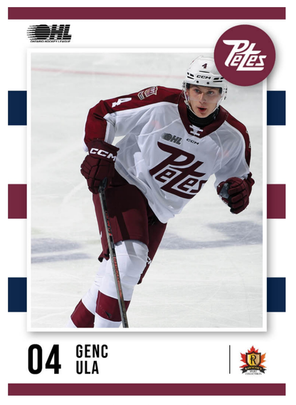 2024-25 Peterborough Petes Genc Ula card