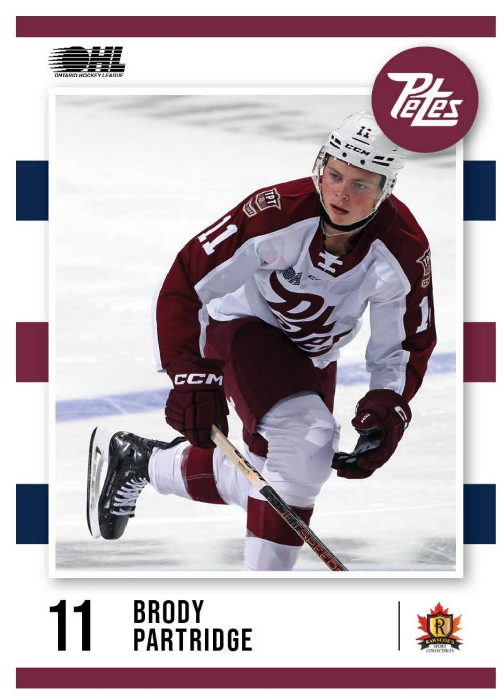 2024-25 Peterborough Petes Brody Partridge card