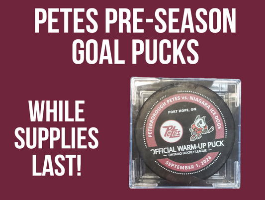 Peterborough Petes Official pre-season Goal pucks