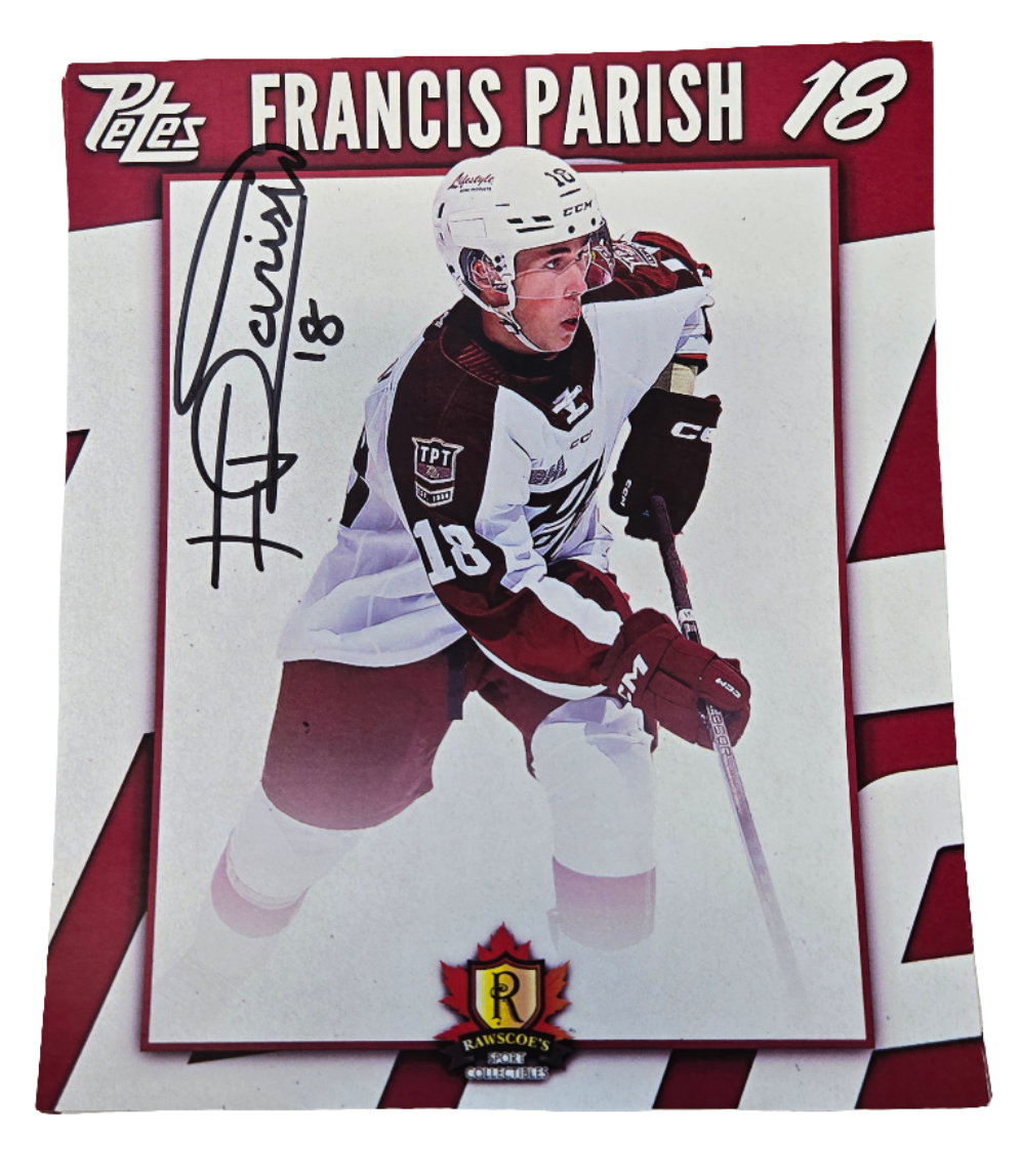 2024-25 Petes oversized autographed hockey prints card