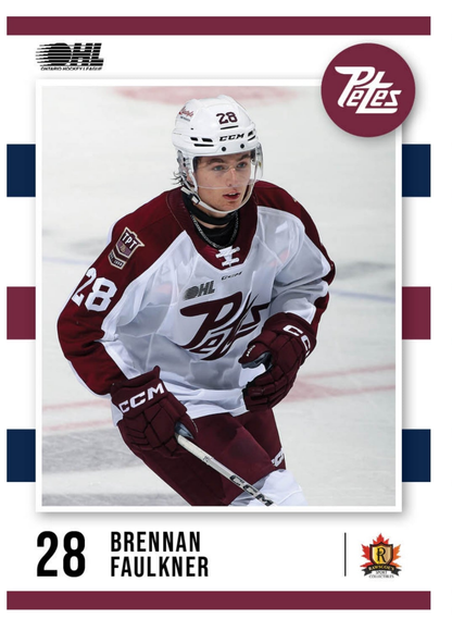 2024-25 Peterborough Petes Brennan Faulkner card