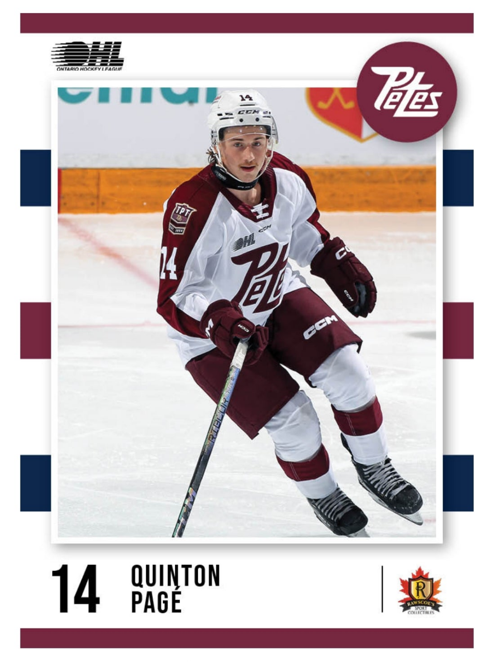 2024-25 Peterborough Petes Quinton Pagé card