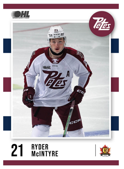 2024-25 Peterborough Petes Ryder McIntyre card