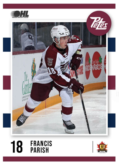 2024-25 Peterborough Petes Francis Parish card