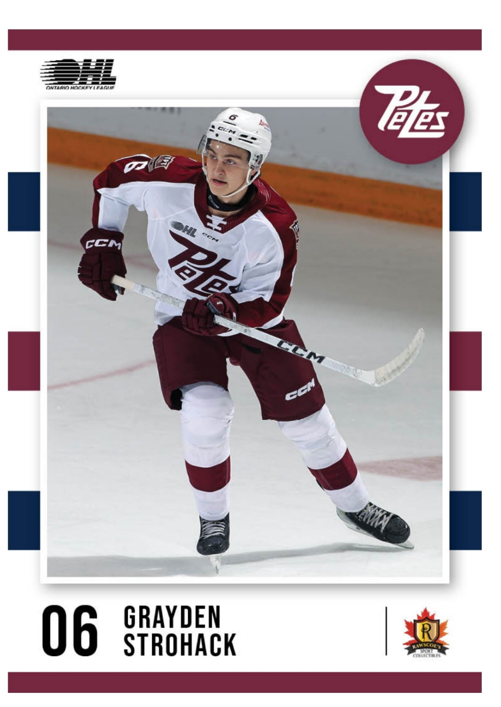 2024-25 Peterborough Petes Grayden Strohack card