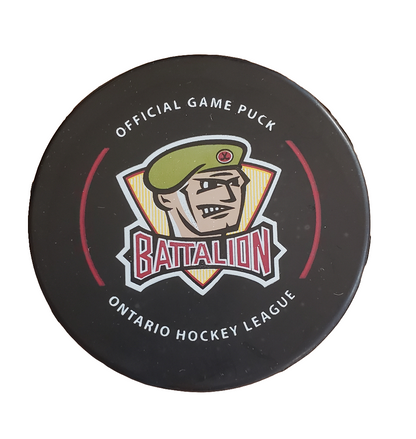 Official OHL Game puck 2024-25 North Bay Battalion from the Petes store