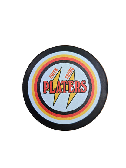 Round puck with 'Owen Sound Platers' logo