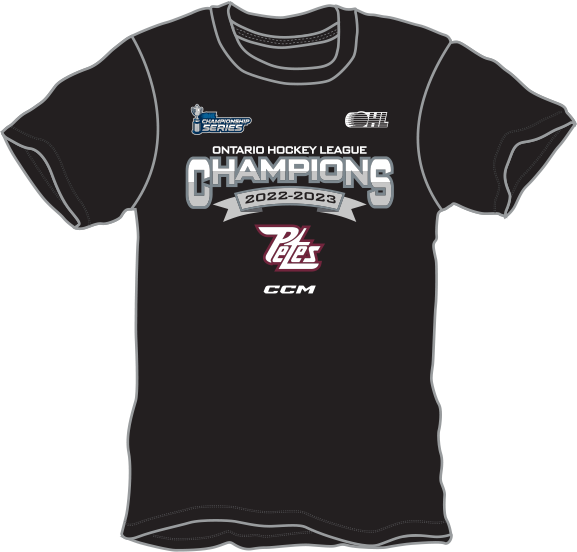 Official Peterborough Petes 2022-23 OHL Champions T-Shirt