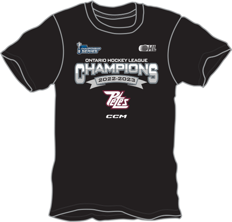 Official Peterborough Petes 2022-23 OHL Champions T-Shirt
