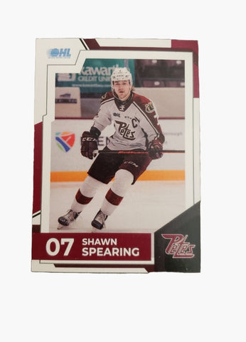 2021-22 Captain Shawn Spearing Petes card no. 07