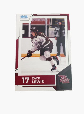 2022-23 Zack Lewis Petes card no. 17