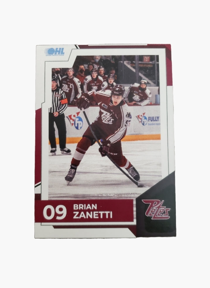 2021-22 Brian Zanetti Peterborough Petes card no. 09