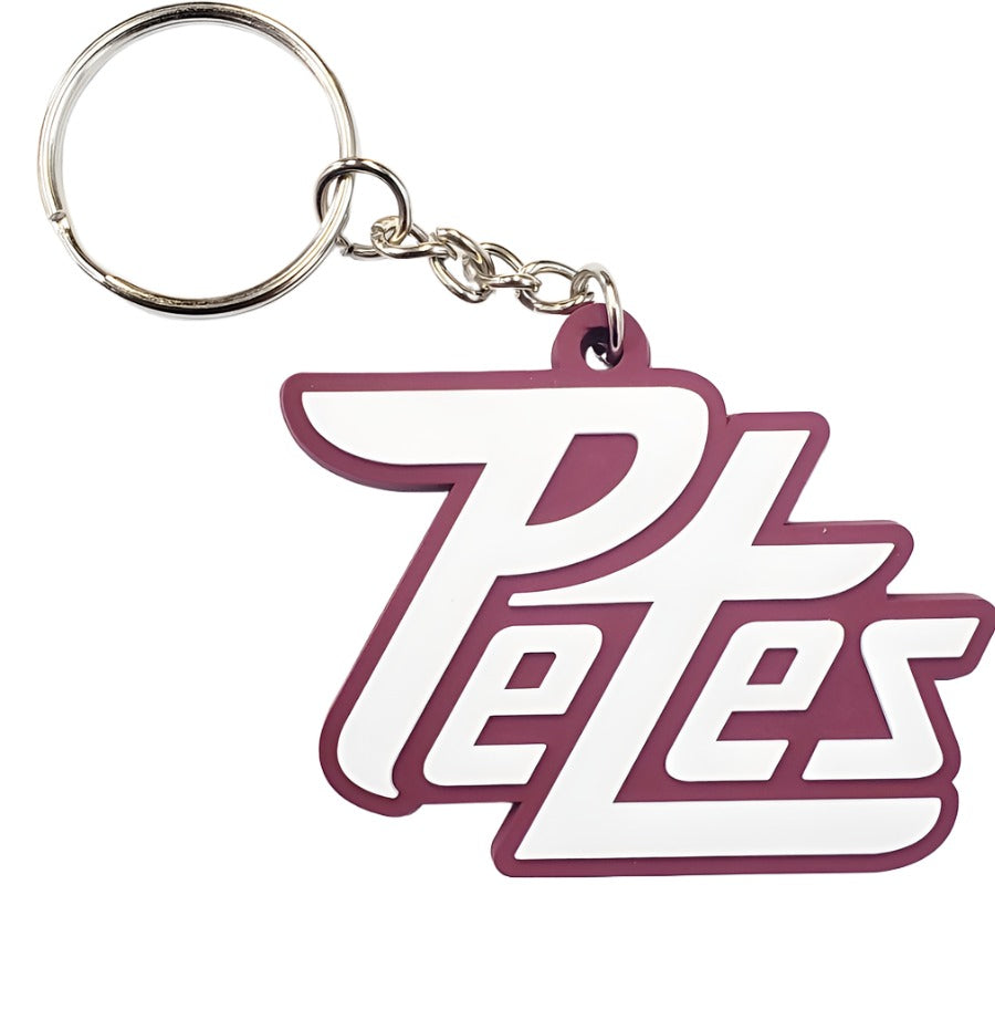 Peterborough Petes pvc logo key chain