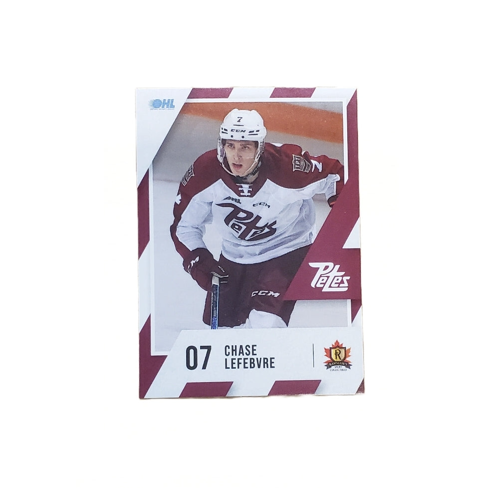 2023-24 Chase Lefebvre Petes card no. 7