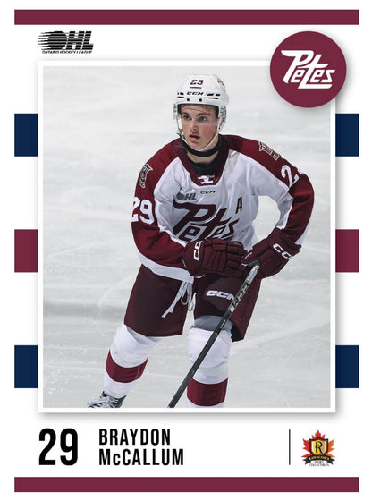 2024-25 Peterborough Petes Braydon McCallum card