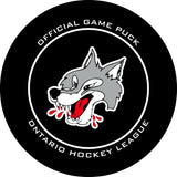 Official OHL Game puck Sudbury Wolves from the Petes store