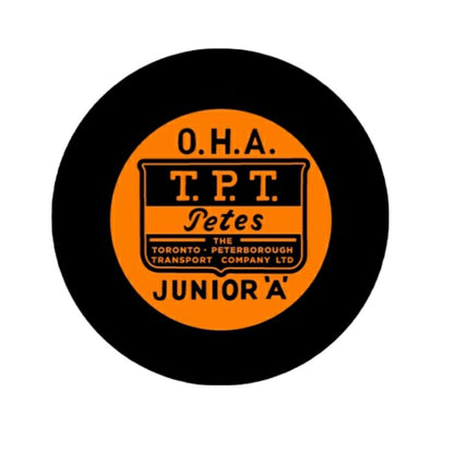 Commemorative OHA Game puck 1960's TPT (Toronto Peterborough Transport Petes) puck