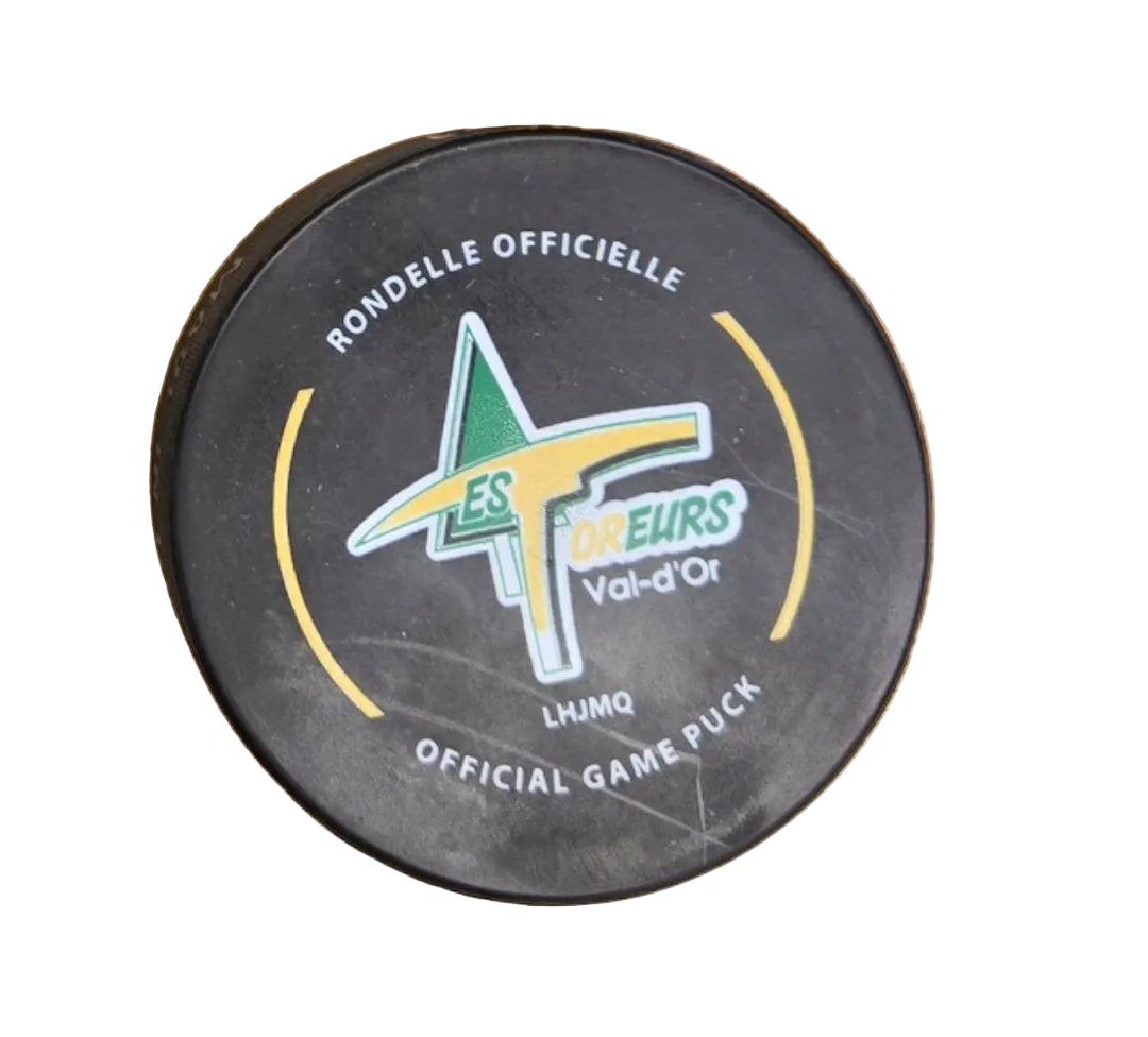 Hockey puck Val D'Or Foreurs logo