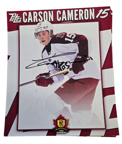 2024-25 Petes oversized autographed hockey prints card