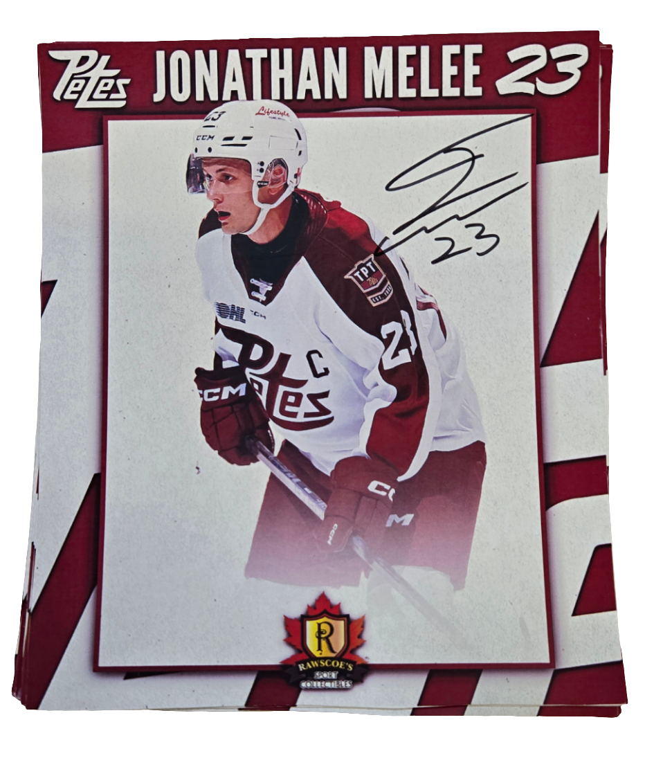 2024-25 Petes oversized autographed hockey prints card