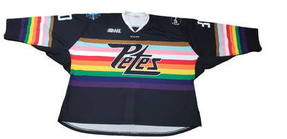 Peterborough Petes Easton Rye 2023-24 team issued Pride night jersey