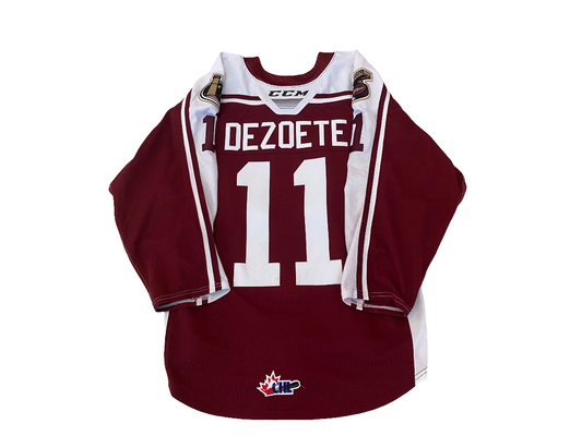 Justin Dezoete 2022-23 game worn jersey