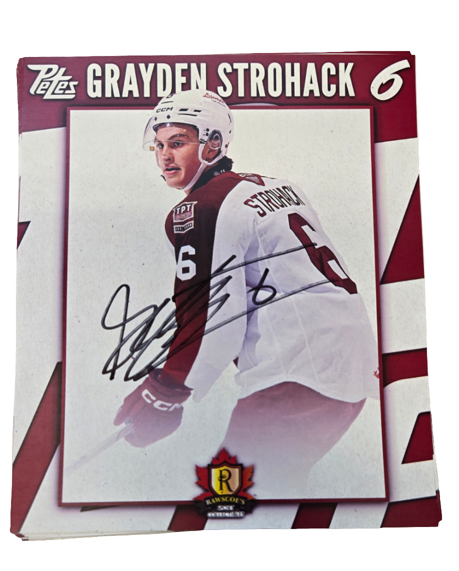 2024-25 Petes oversized autographed hockey prints card