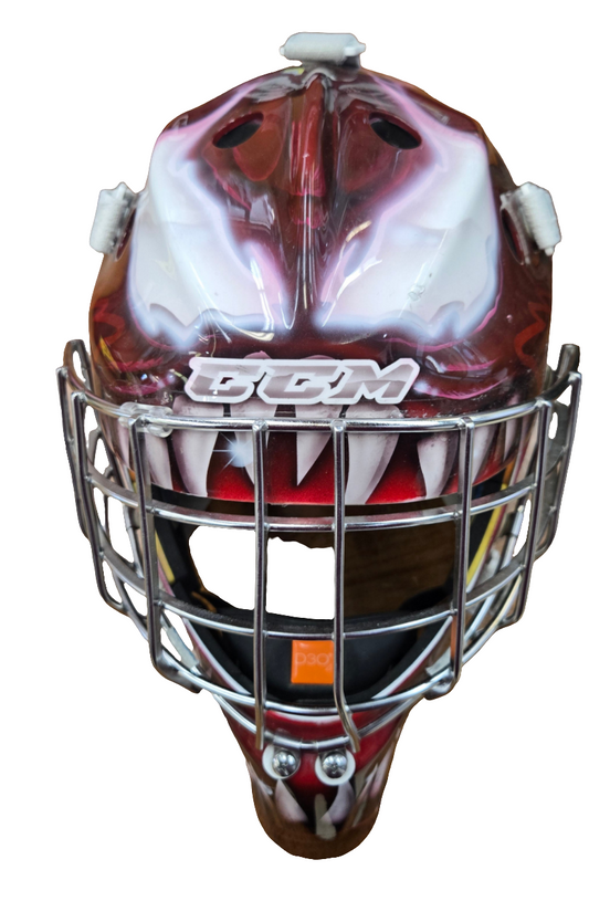 Michael Simpson 2021-22 goalie helmet