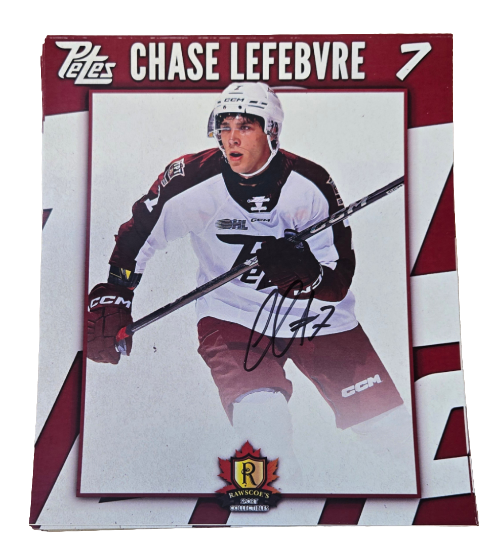 2024-25 Petes oversized autographed hockey prints card