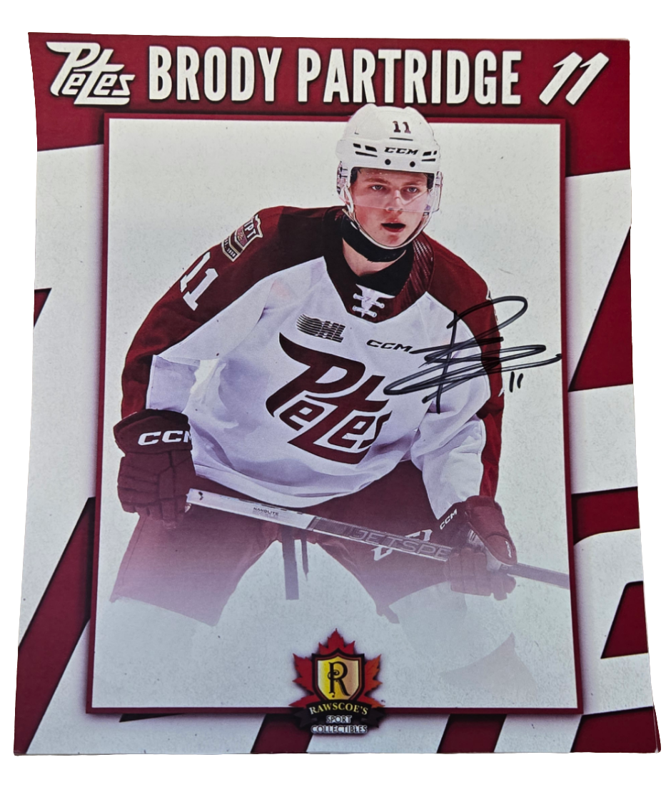 2024-25 Petes oversized autographed hockey prints card