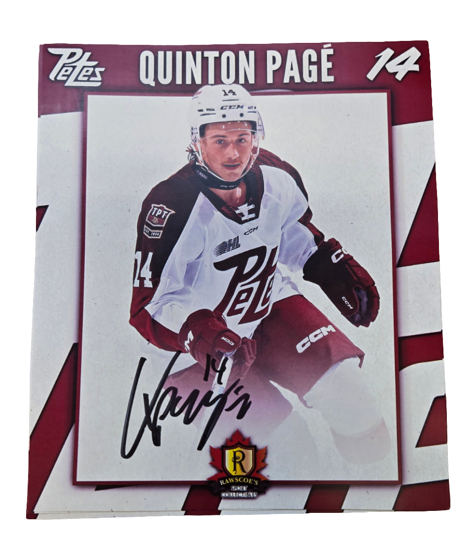 2024-25 Petes oversized autographed hockey prints card