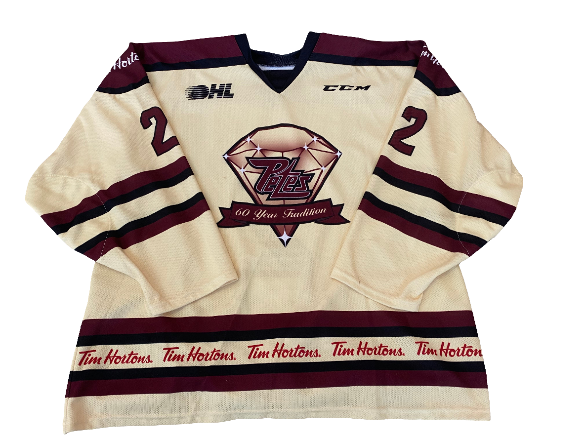 Cole Fraser 2018-19 Tim Hortons warm-up jersey