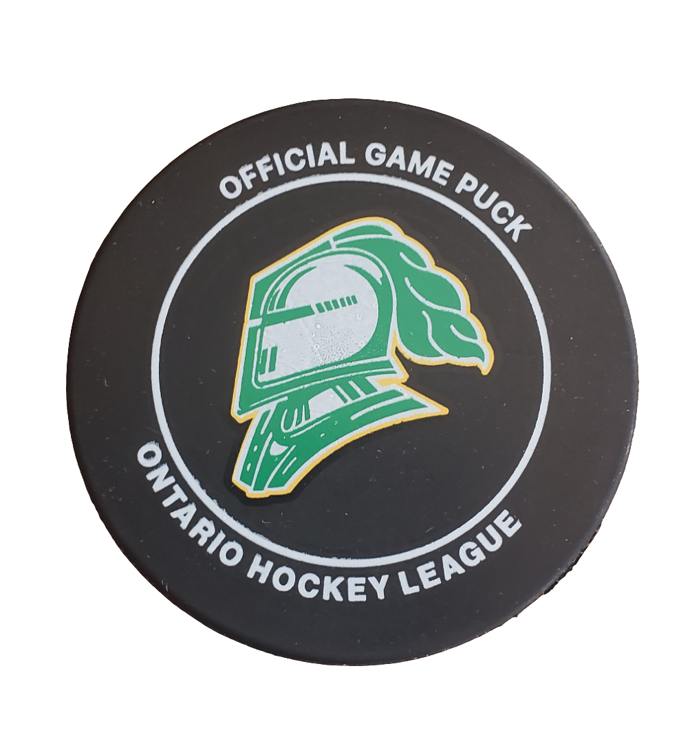 Official OHL Game puck 2022-23 London Knights from the Petes store