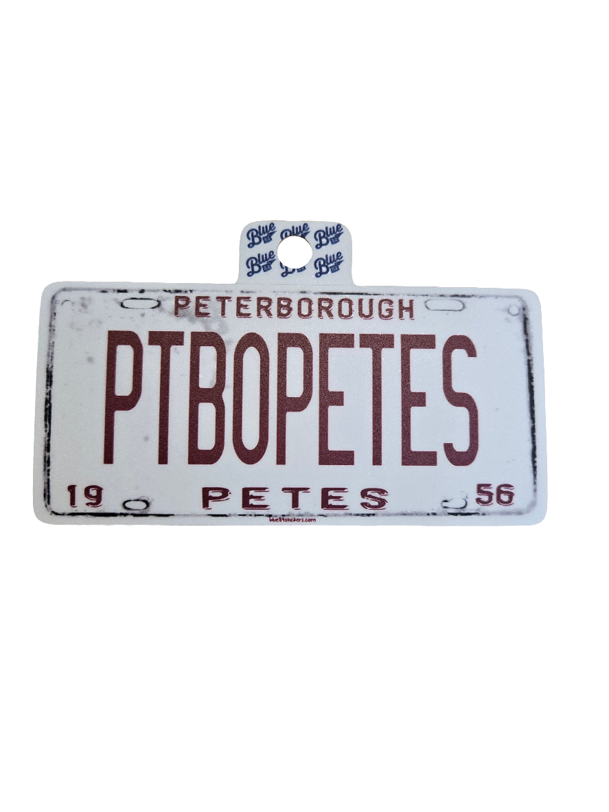 Peterborough Petes novelty license Plate sticker