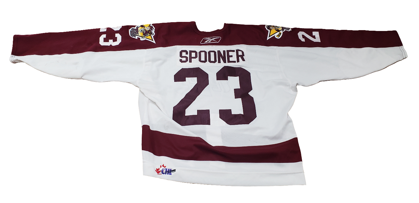 Peterborough Petes Ryan Spooner 2008-09 rookie season game worn jersey