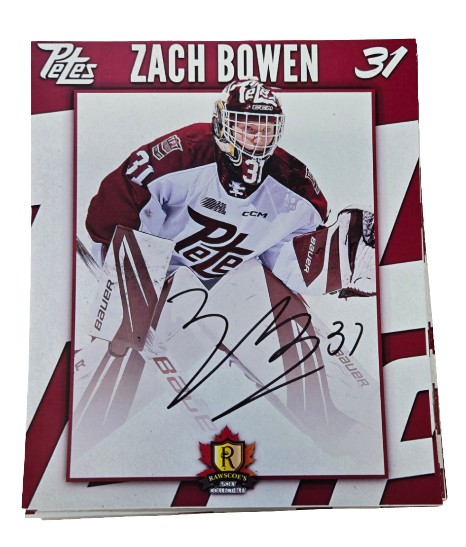 2024-25 Petes oversized autographed hockey prints card