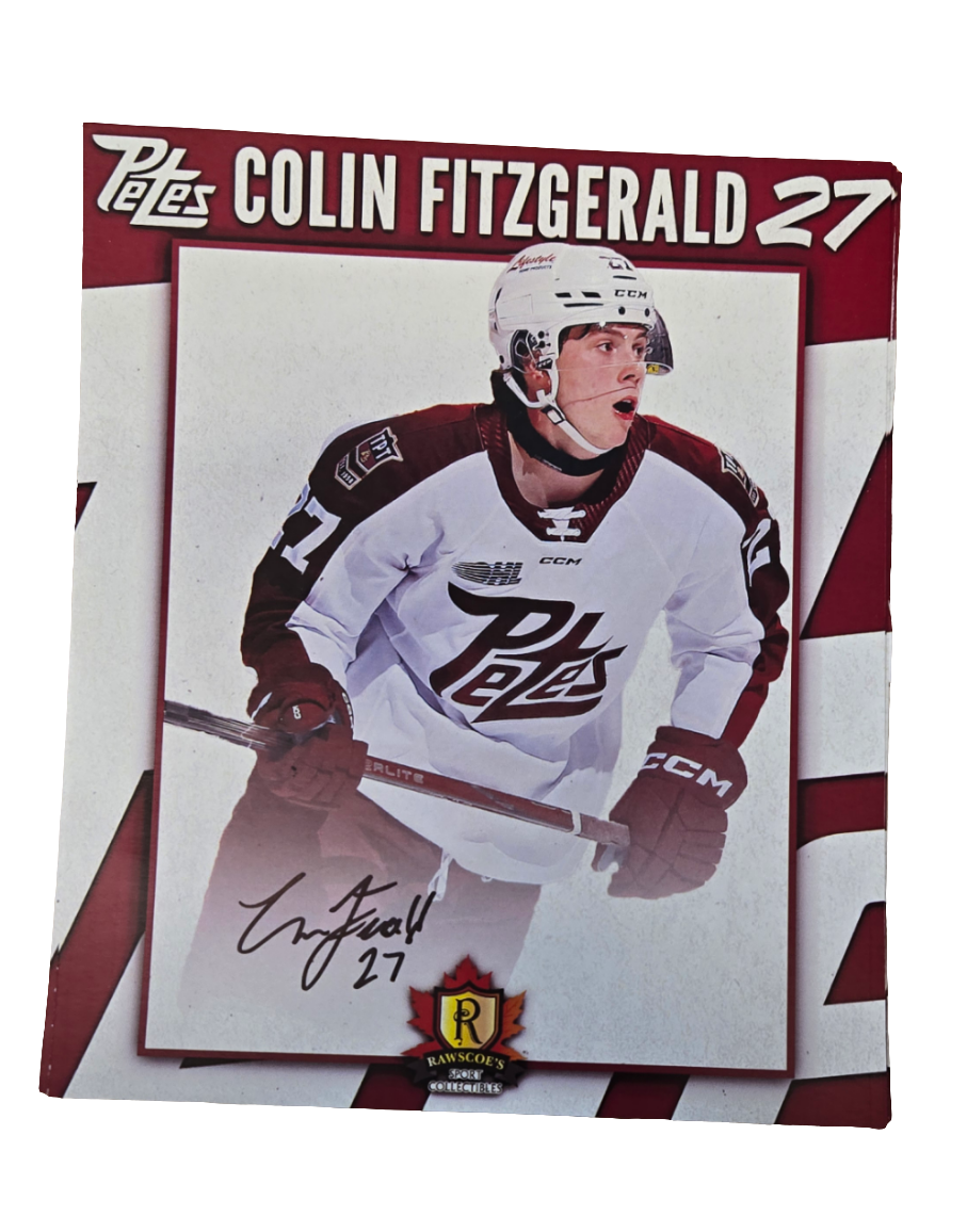 2024-25 Petes oversized autographed hockey prints card