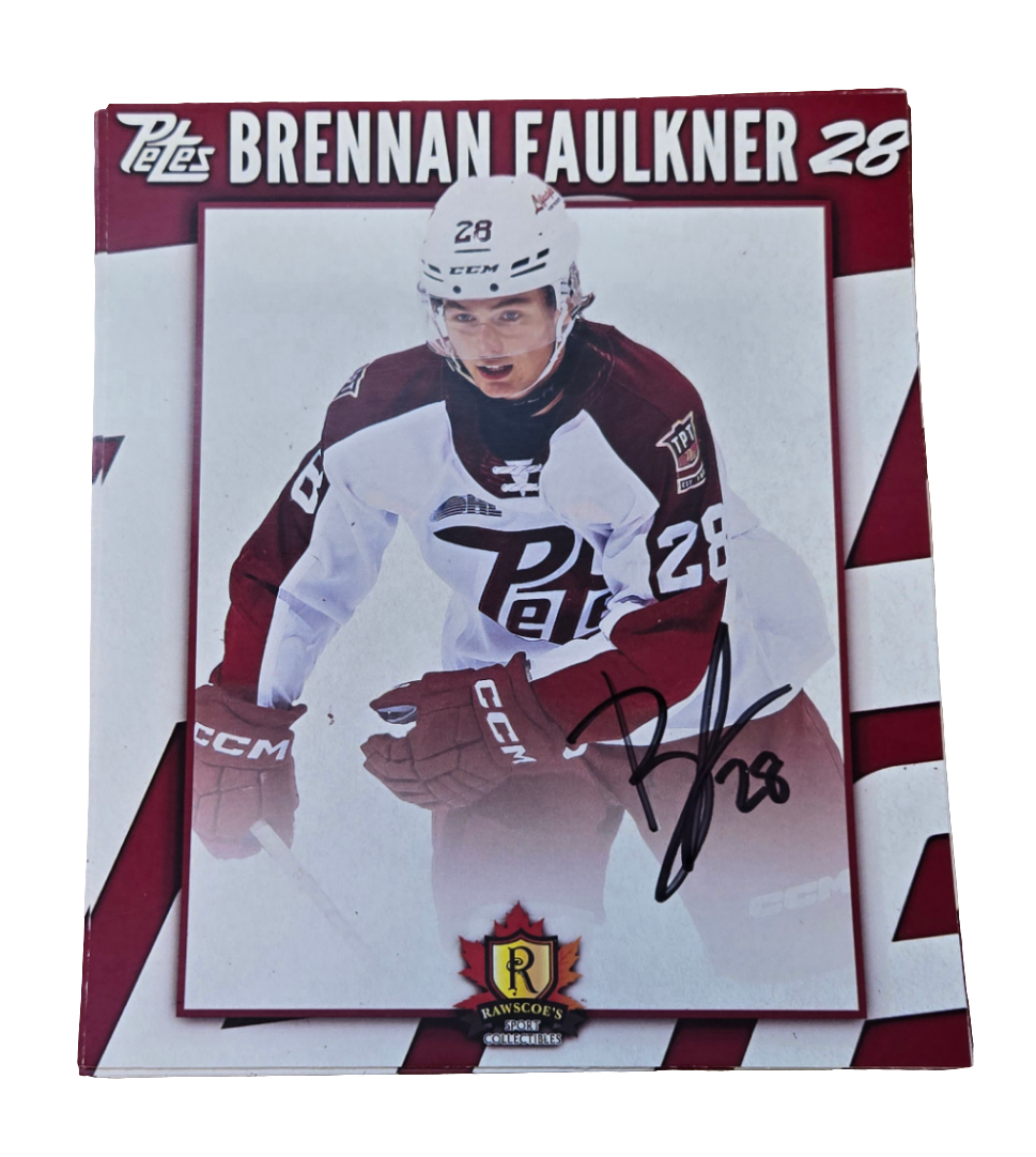 2024-25 Petes oversized autographed hockey prints card