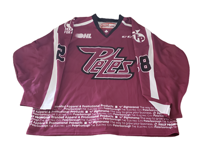 Peterborough Petes Kaspars Ziemins 2021-22 team Issued warm-up jersey