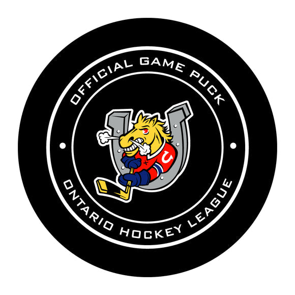 Official OHL Game puck Barrie Colts from the Petes store