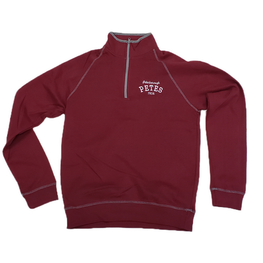 Peterborough Petes 1/4 zip mock crew neck Campus Crew