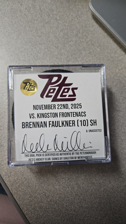 Official Petes home goal pucks