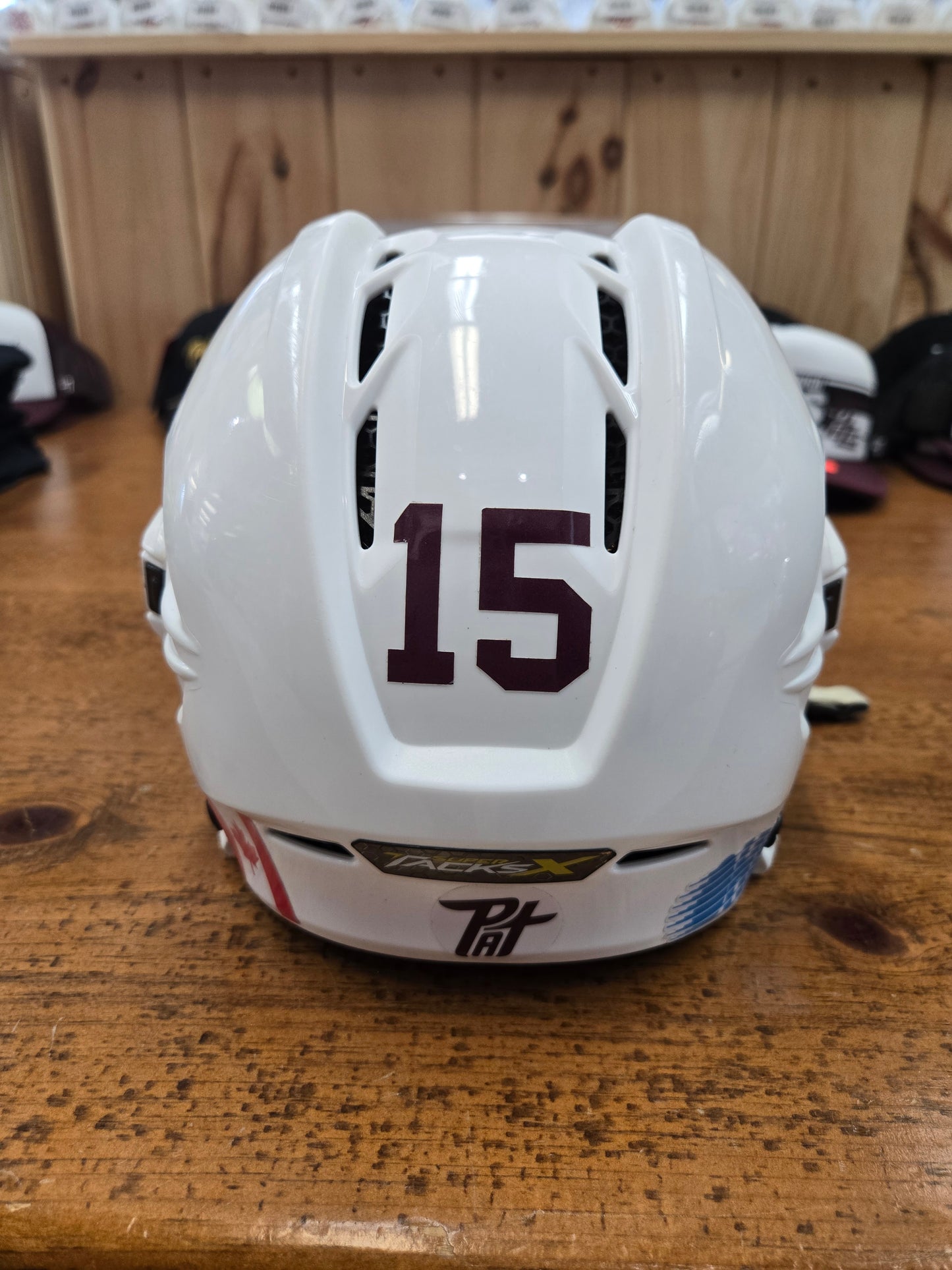 Team issued player helmets