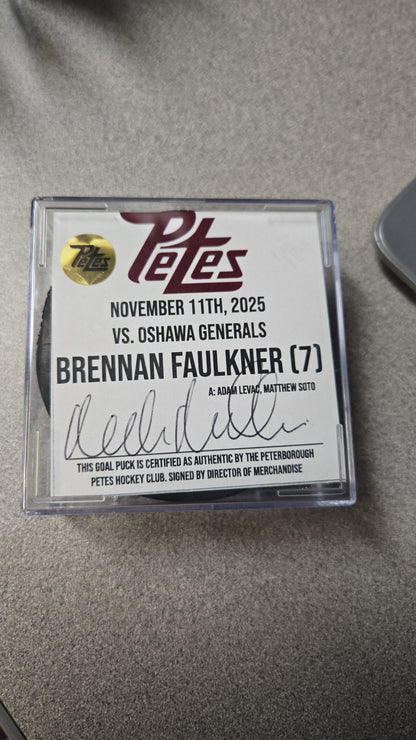 Official Petes home goal pucks