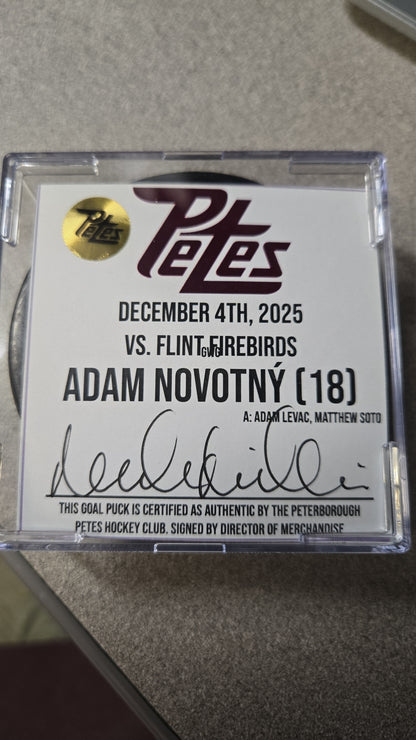 Official Petes home goal pucks