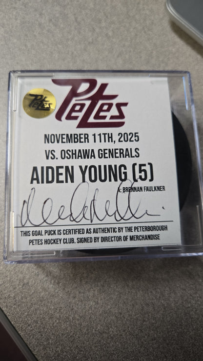 Official Petes home goal pucks