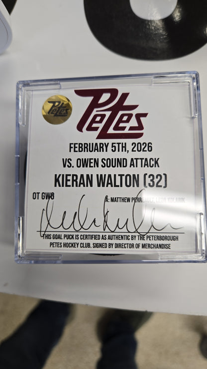Official Petes home goal pucks