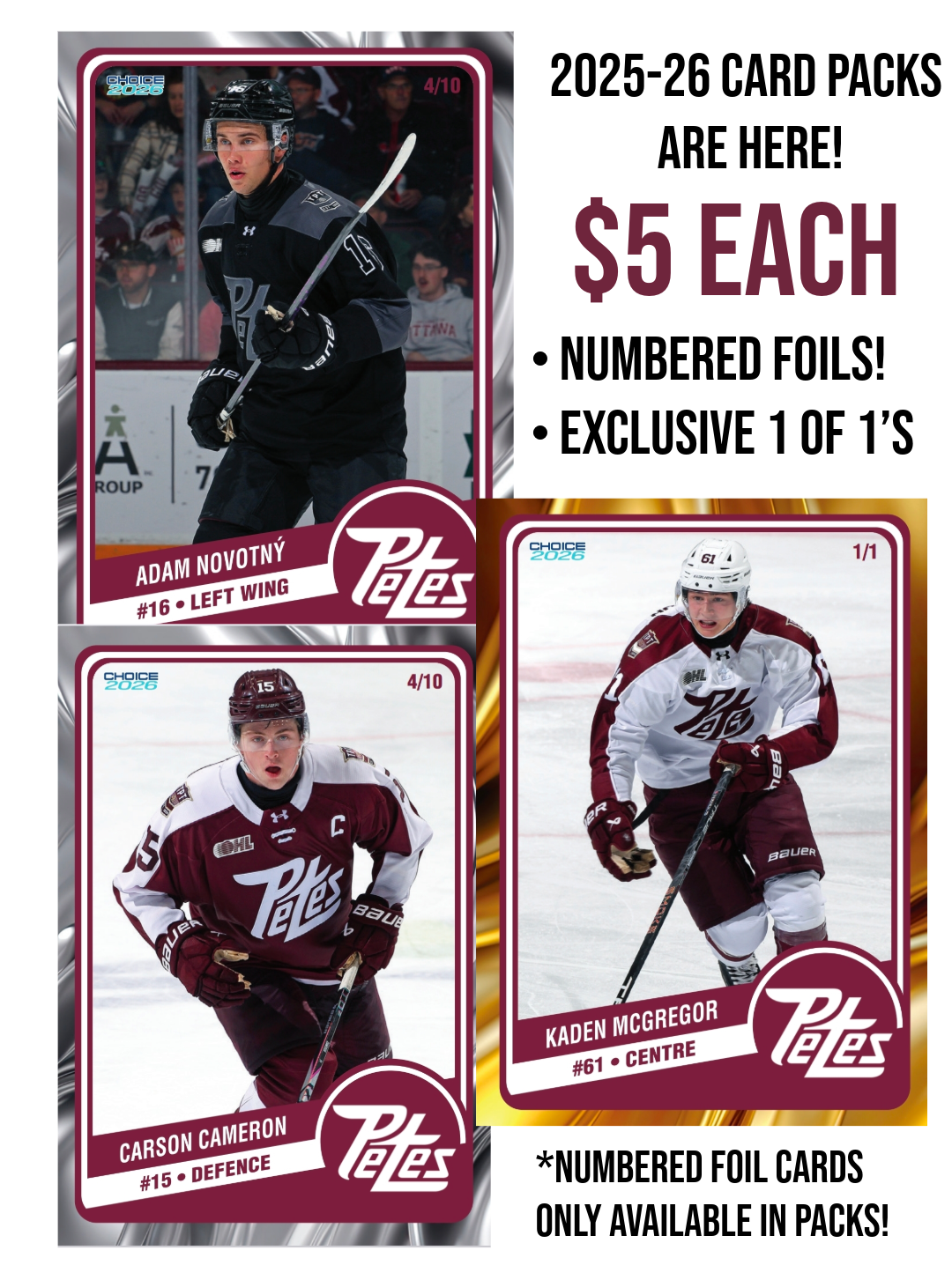 2025-26 Peterborough Petes card packs