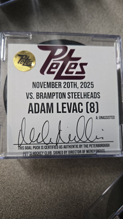 Official Petes home goal pucks